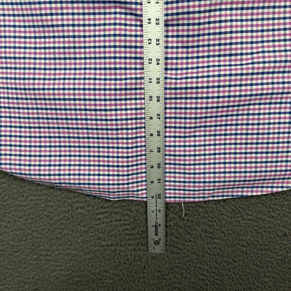Brooks Brothers Shirt Mens XL Pink Check Oxford Button Down Stretch Preppy - Picture 10 of 12